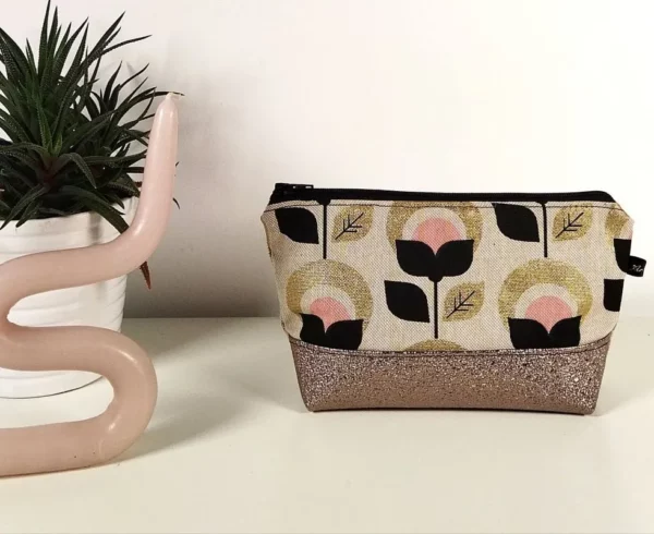 Petite Pochette "Tulipe" / Trousse à maquillage