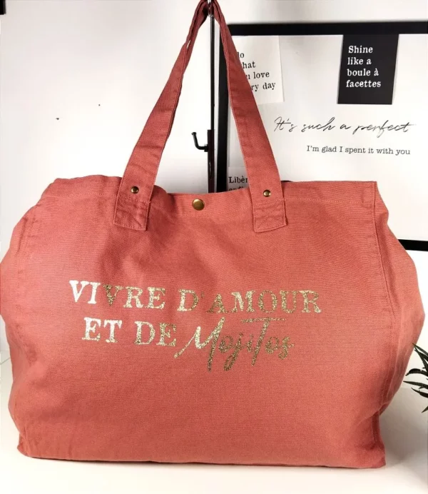 Sac fourre-tout Rose « Mojitos »