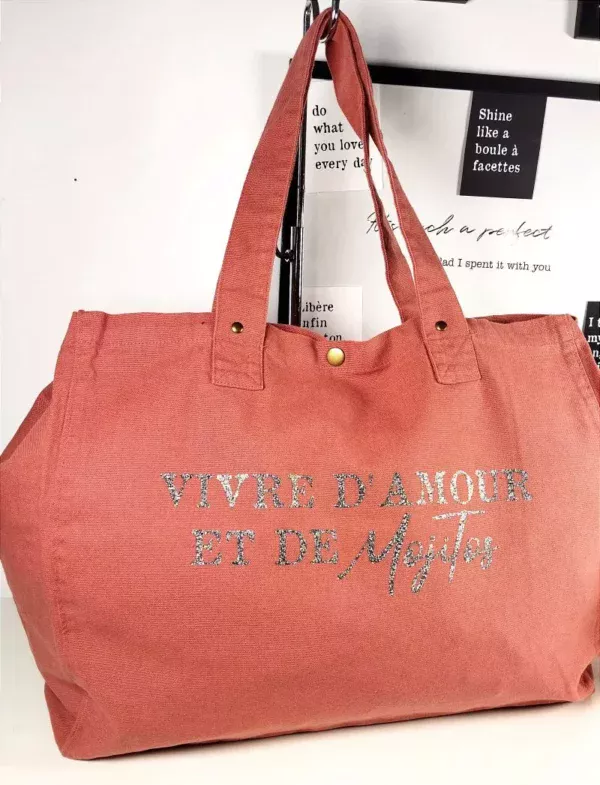 Sac fourre-tout Rose « Mojitos »