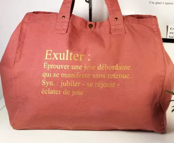 Sac fourre-tout Rose "Exulter"