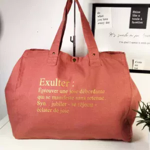 Sac fourre-tout Rose "Exulter"