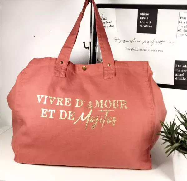 Sac fourre-tout Rose « Mojitos »