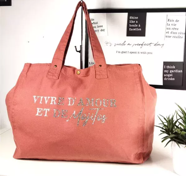 Sac fourre-tout Rose « Mojitos »