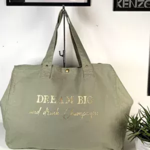 Sac fourre-tout Vert Sauge « Champagne »