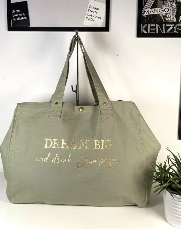 Sac fourre-tout Vert Sauge « Champagne »