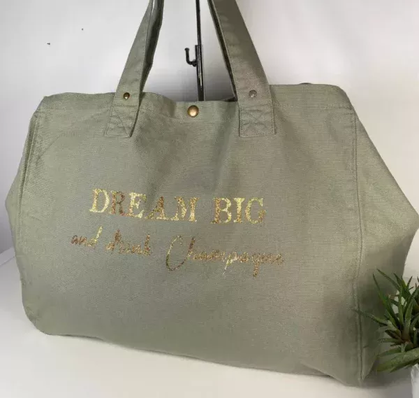 Sac fourre-tout Vert Sauge « Champagne »