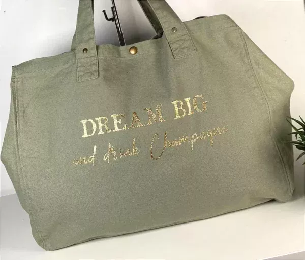 Sac fourre-tout Vert Sauge « Champagne »