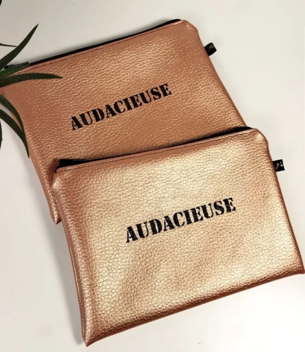 Petite pochette plate « Milan » en simili cuir