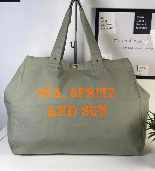 Sac fourre-tout vert sauge « Spritz »