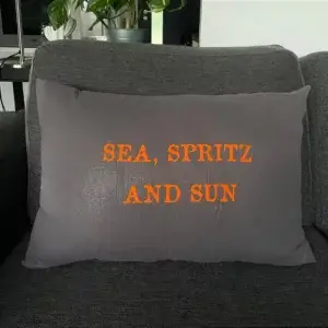 Housse de coussin « Sea, Spritz and Sun »